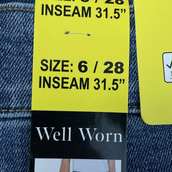 Well Worn Womens Size 6 / 28 Wide Leg Jeans Blue e0582 - Picture 4 of 6